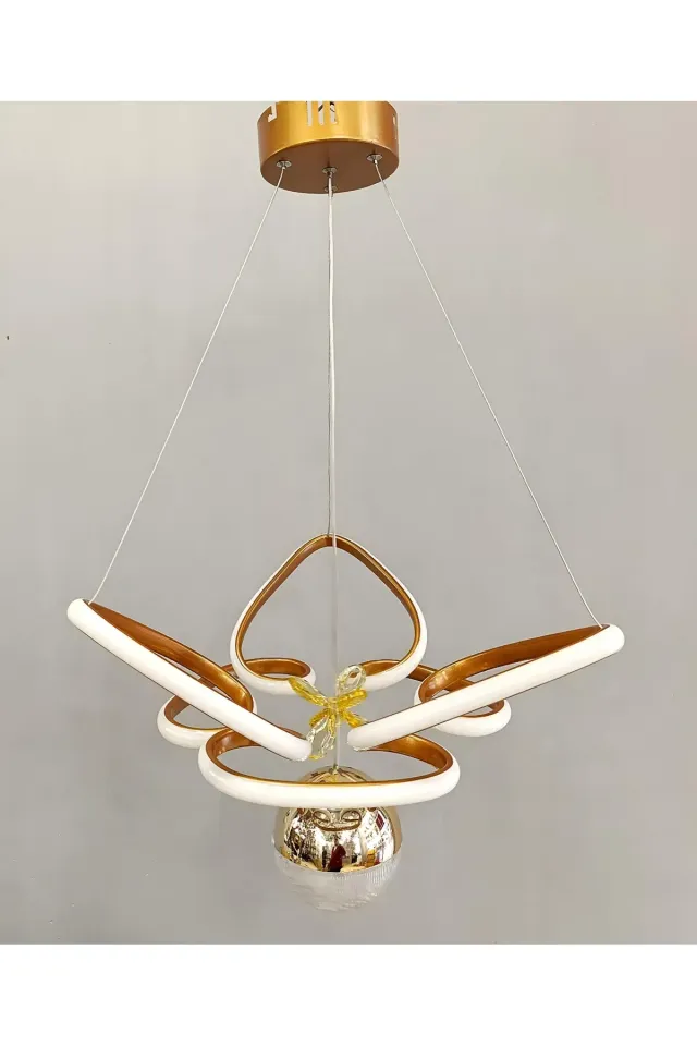 Kral Taç Gold Tek Top Led Avize