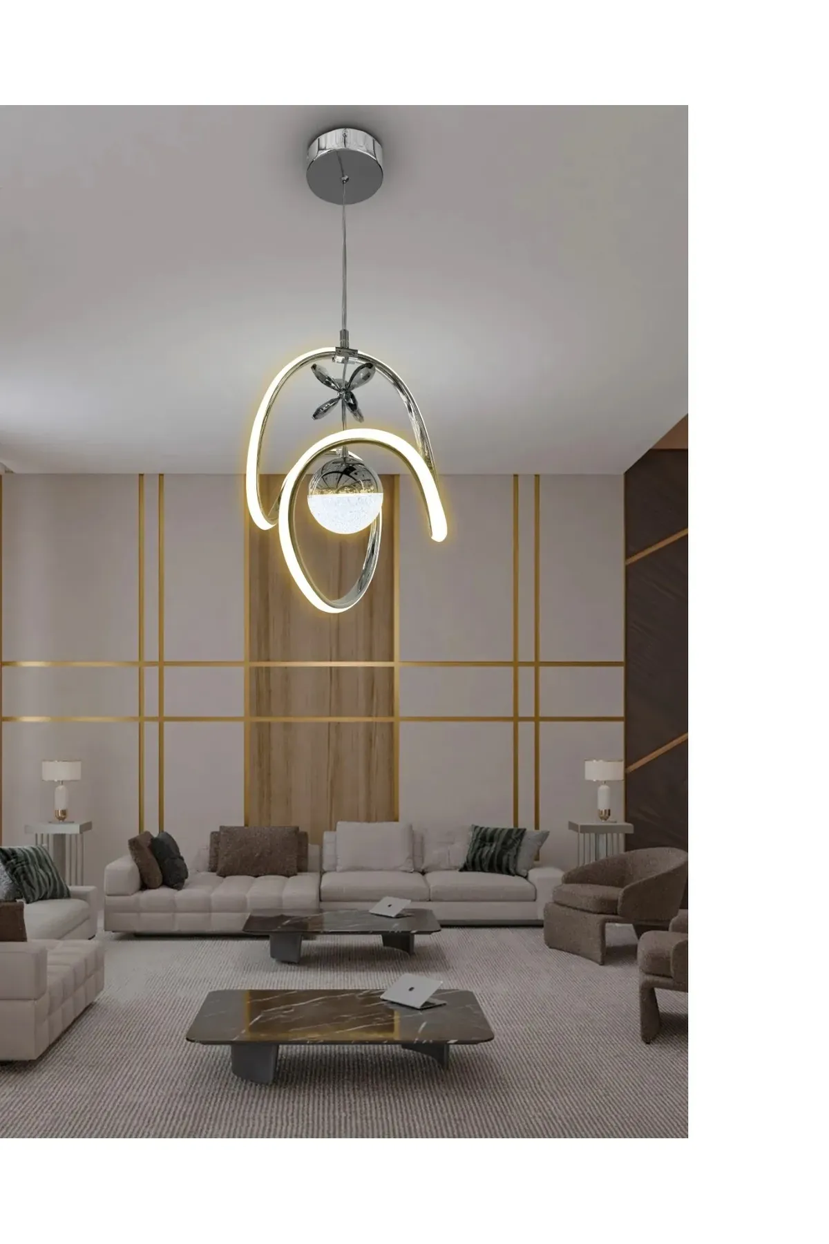 BADEM TEK TOP GOLD LED AVİZE