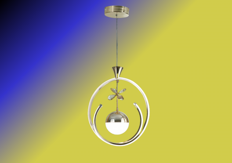 GONCA Tek Toplu Krom & Gold 3 Renkli  Led Modern Oturma Odası, Koridor, Salon Led Avize
