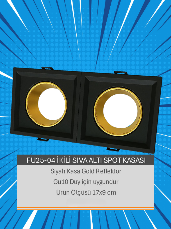 FU25-04 İKİLİ SIVA ALTI SPOT KASASI